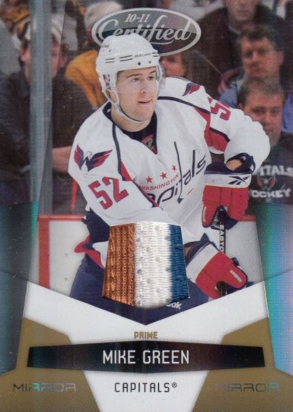 prime jersey karta MIKE GREEN 10-11 Certified Materials Gold /25